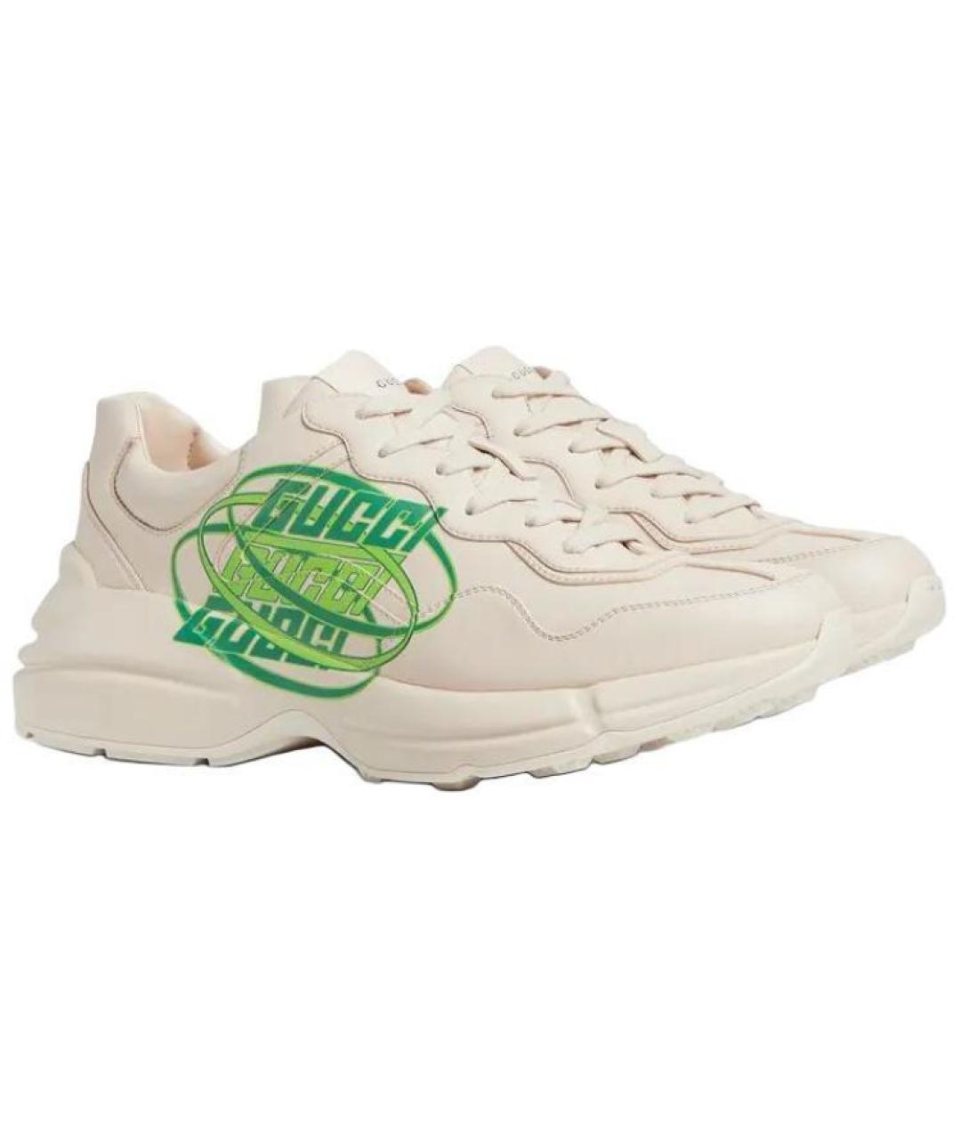 GUCCI Белые низкие кроссовки / кеды, фото 3