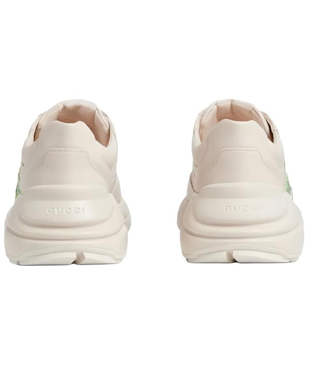 GUCCI Белые низкие кроссовки / кеды, фото 4
