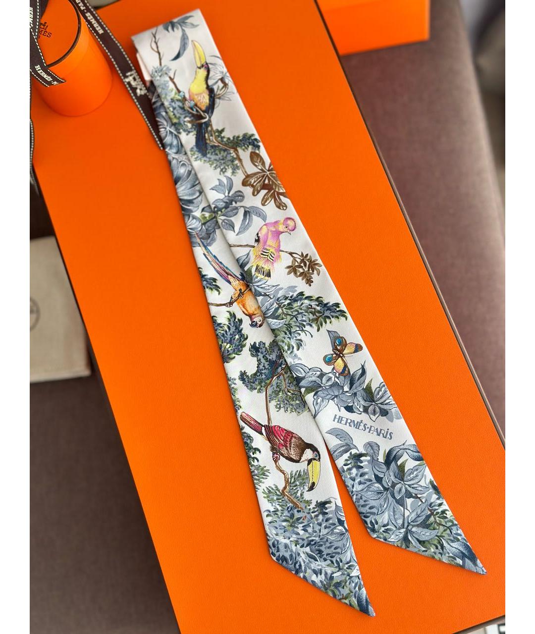 HERMES Мульти шелковый платок, фото 2