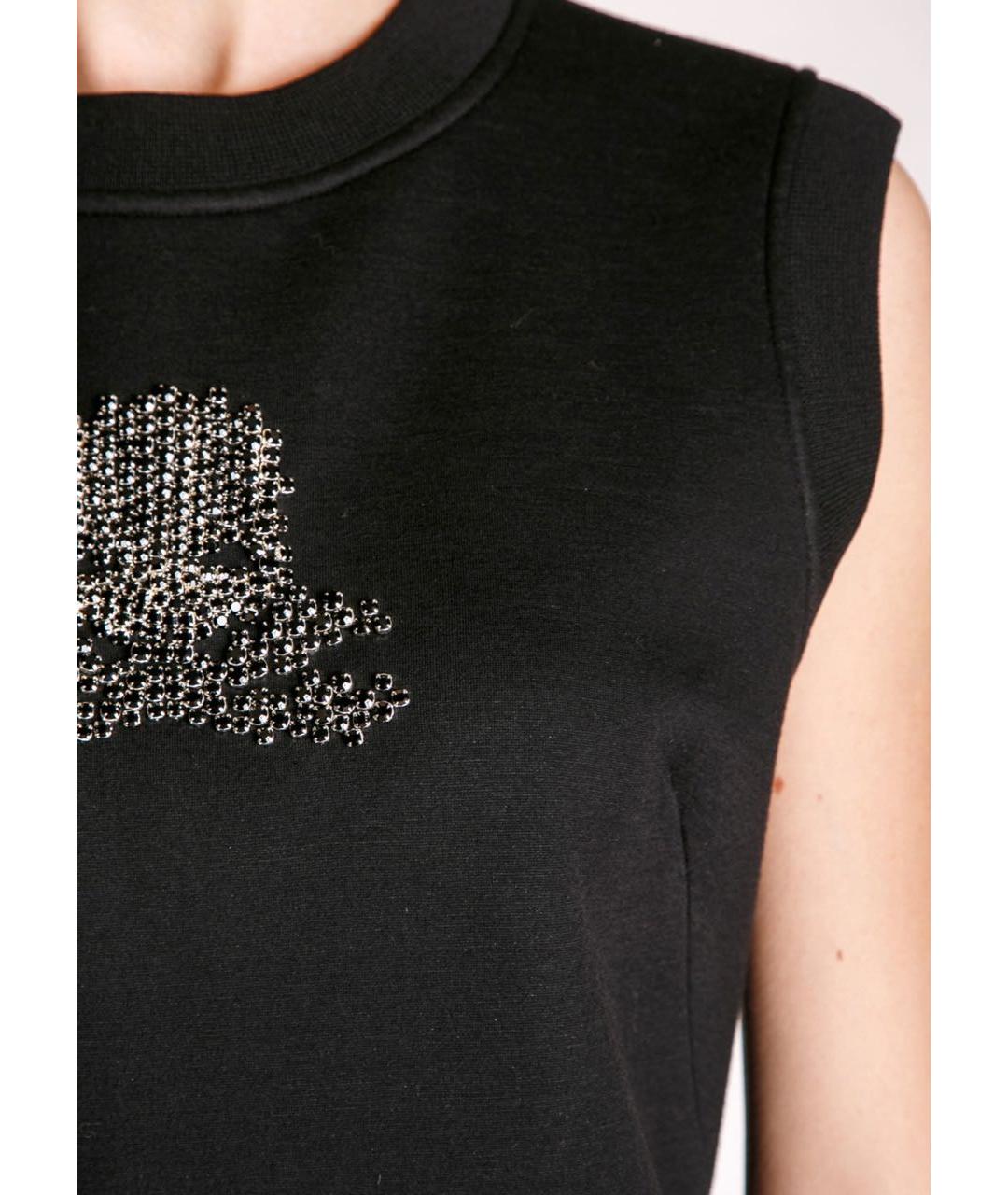 ERMANNO SCERVINO Черное вискозное повседневное платье, фото 5