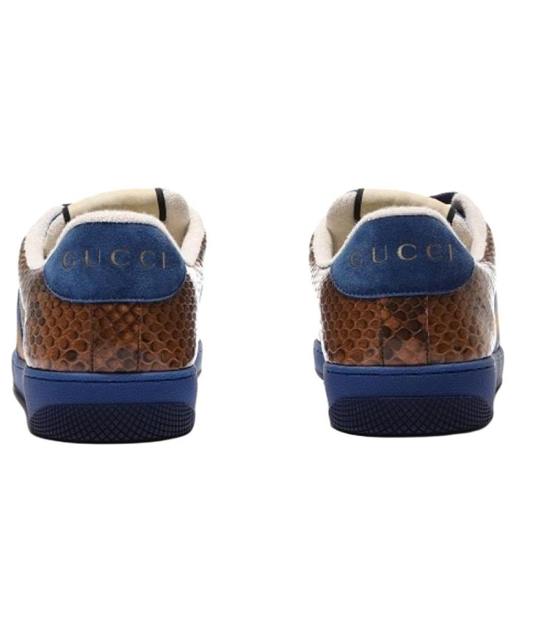 GUCCI Мульти кожаные низкие кроссовки / кеды, фото 5