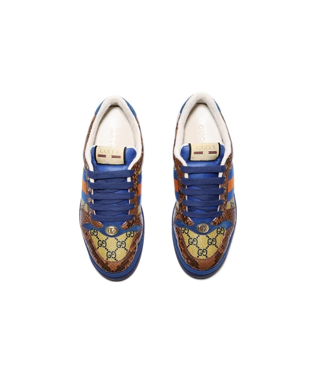 GUCCI Мульти кожаные низкие кроссовки / кеды, фото 4