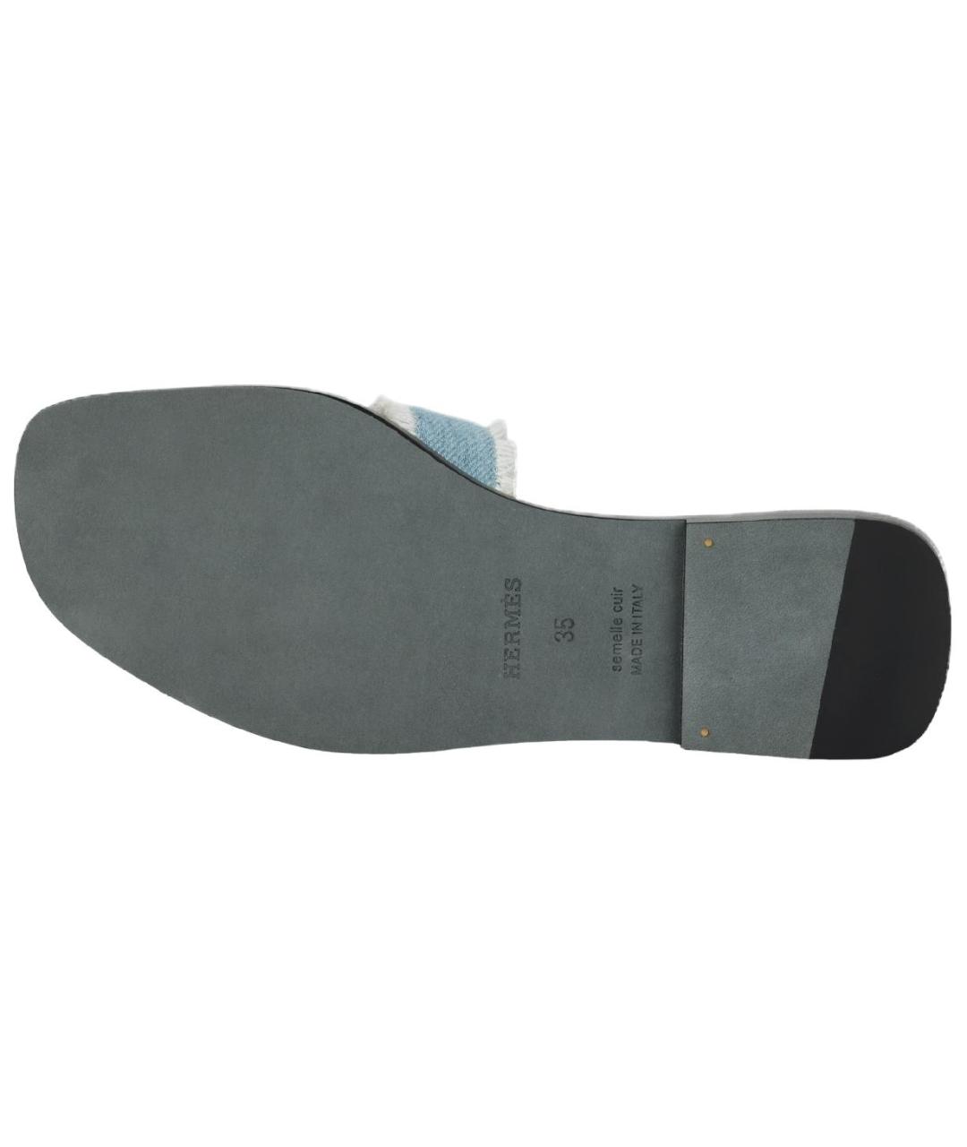 HERMES Синие сандалии, фото 5