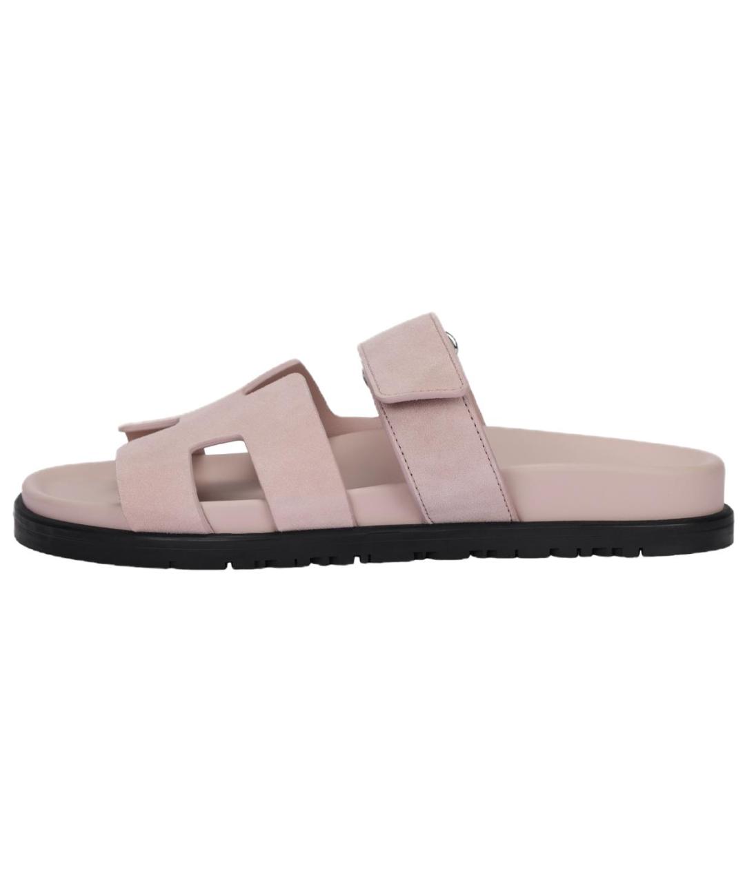 HERMES Розовые сандалии, фото 2