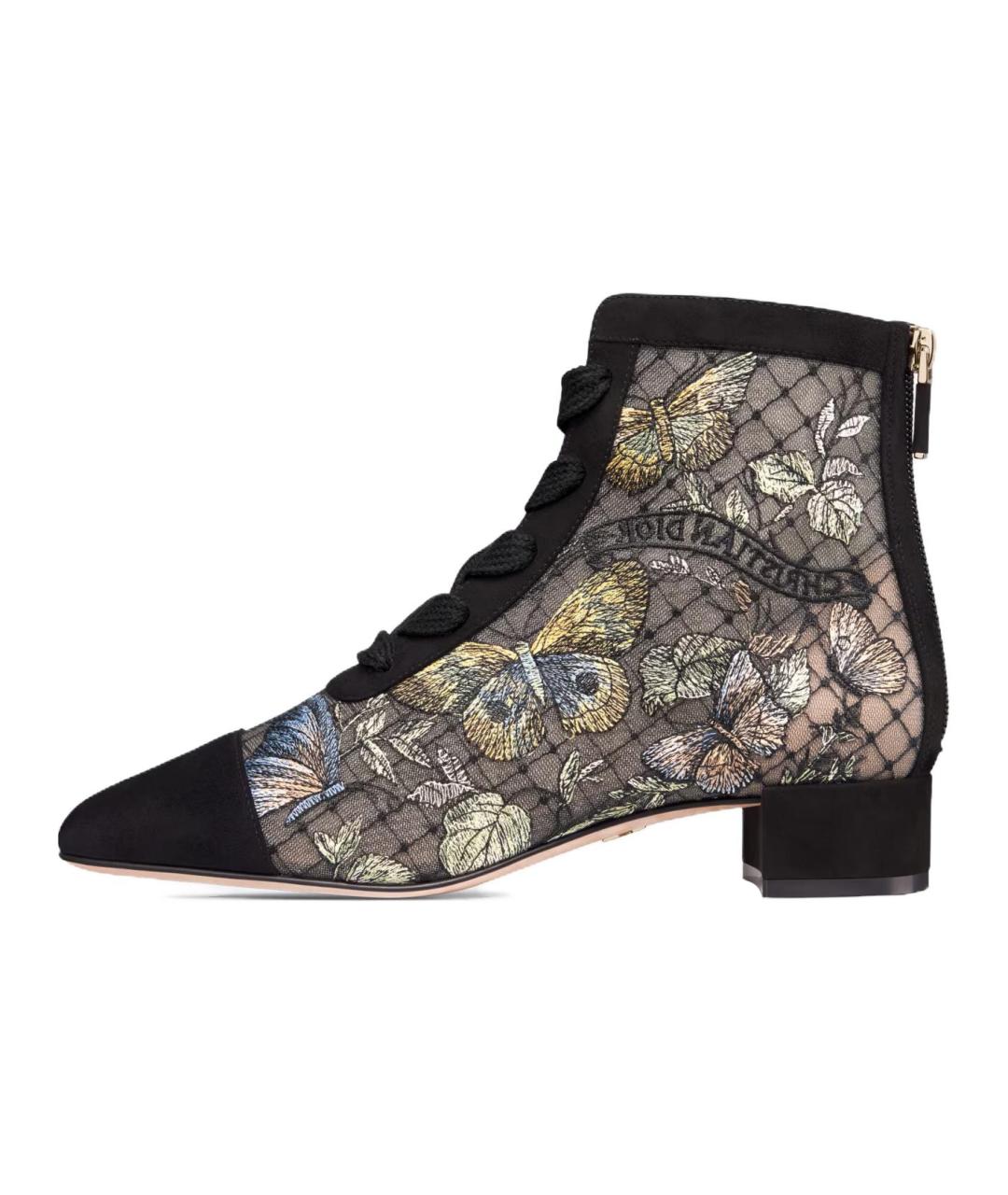 CHRISTIAN DIOR Черные замшевые ботильоны, фото 2