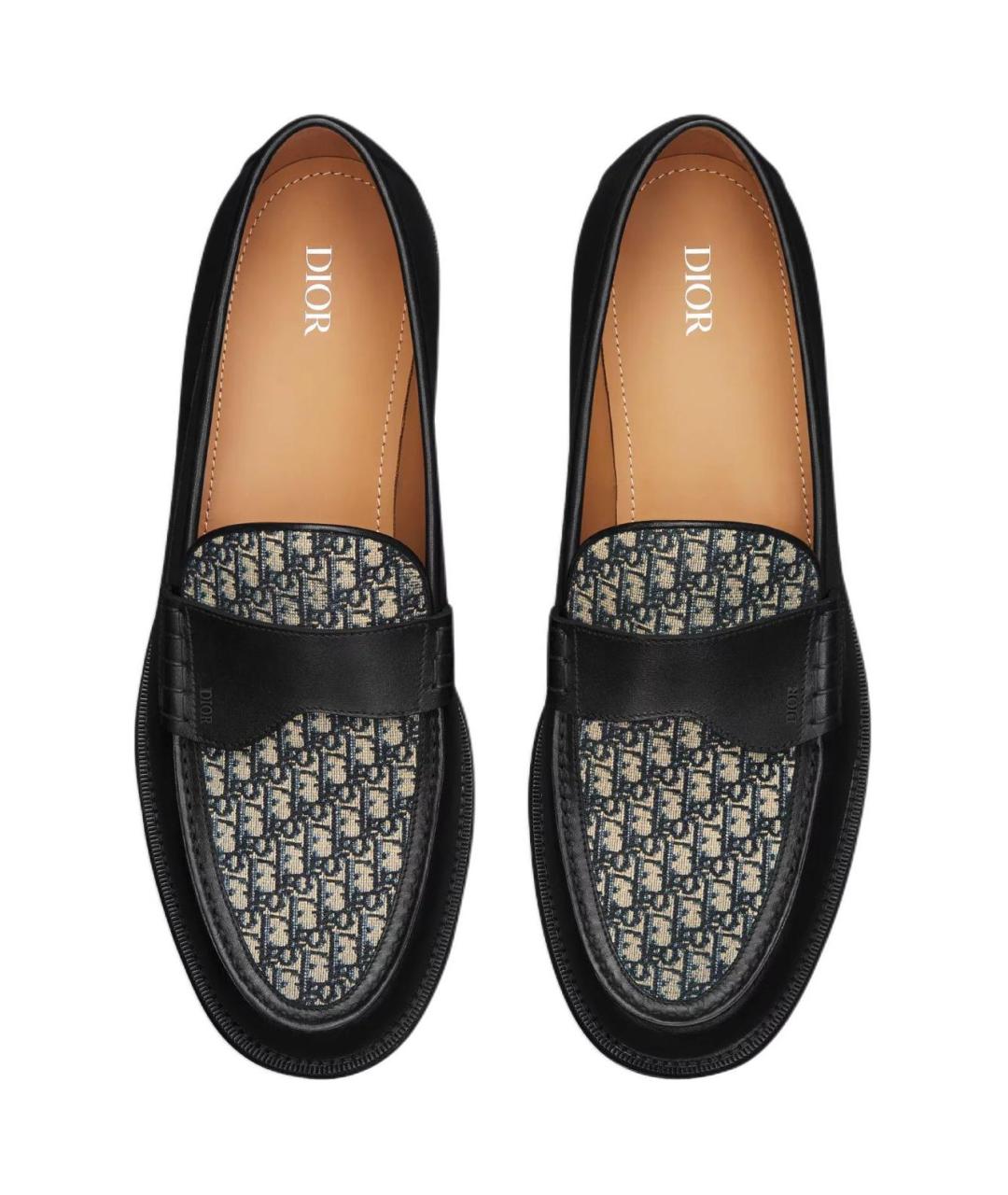 CHRISTIAN DIOR Черные кожаные лоферы, фото 4