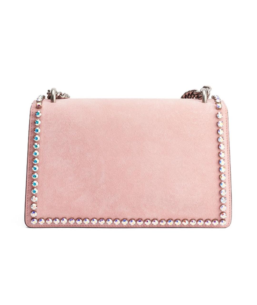 GUCCI Розовая замшевая сумка через плечо, фото 2