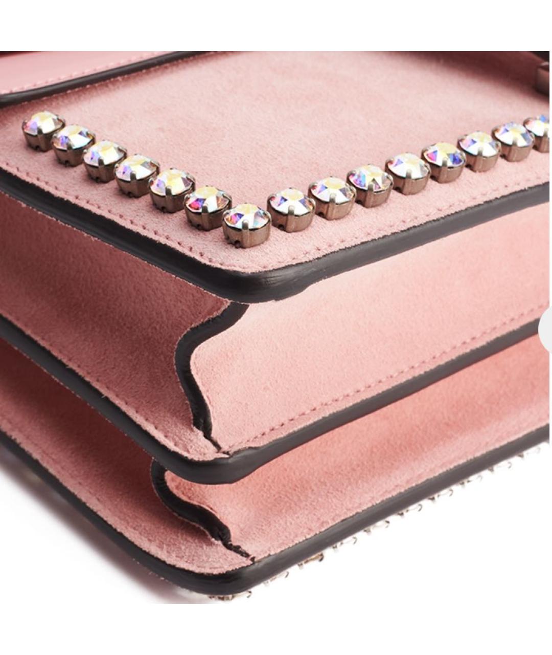 GUCCI Розовая замшевая сумка через плечо, фото 4