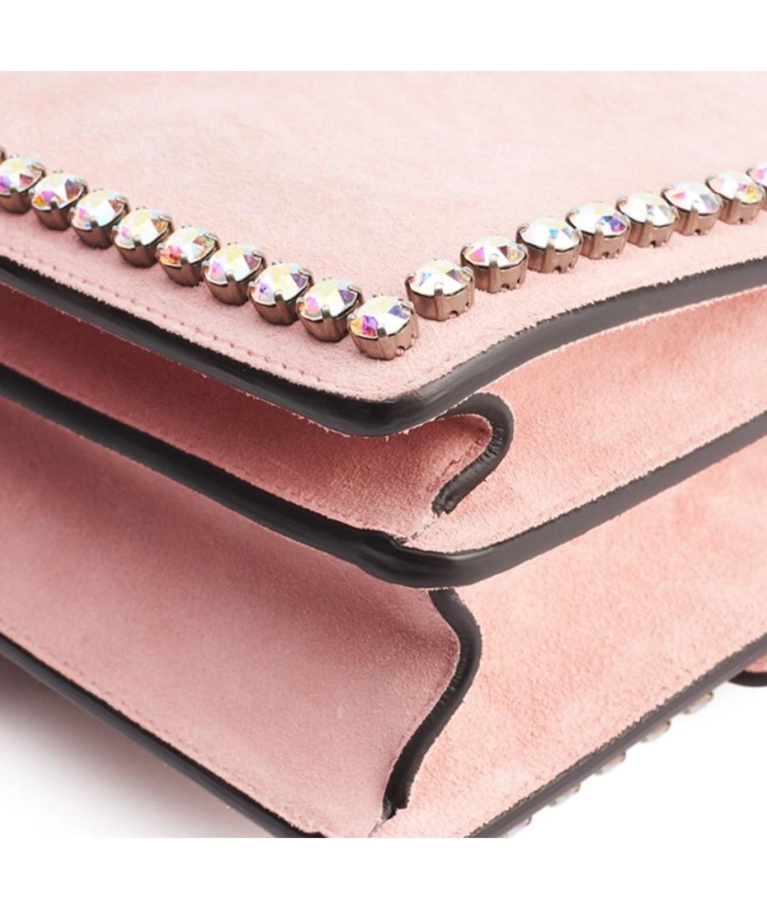 GUCCI Розовая замшевая сумка через плечо, фото 3