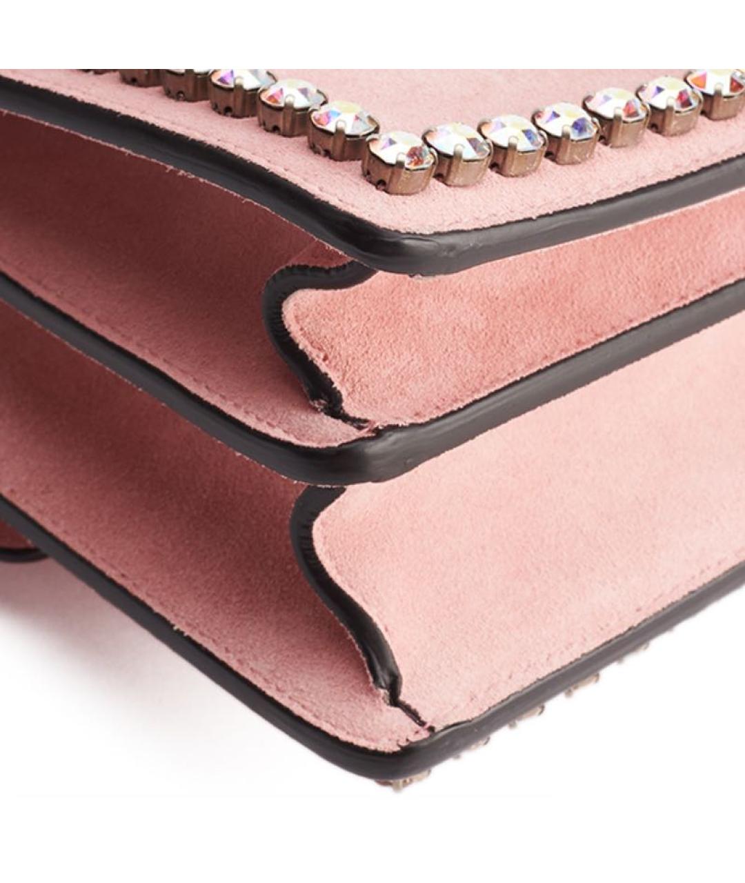 GUCCI Розовая замшевая сумка через плечо, фото 7