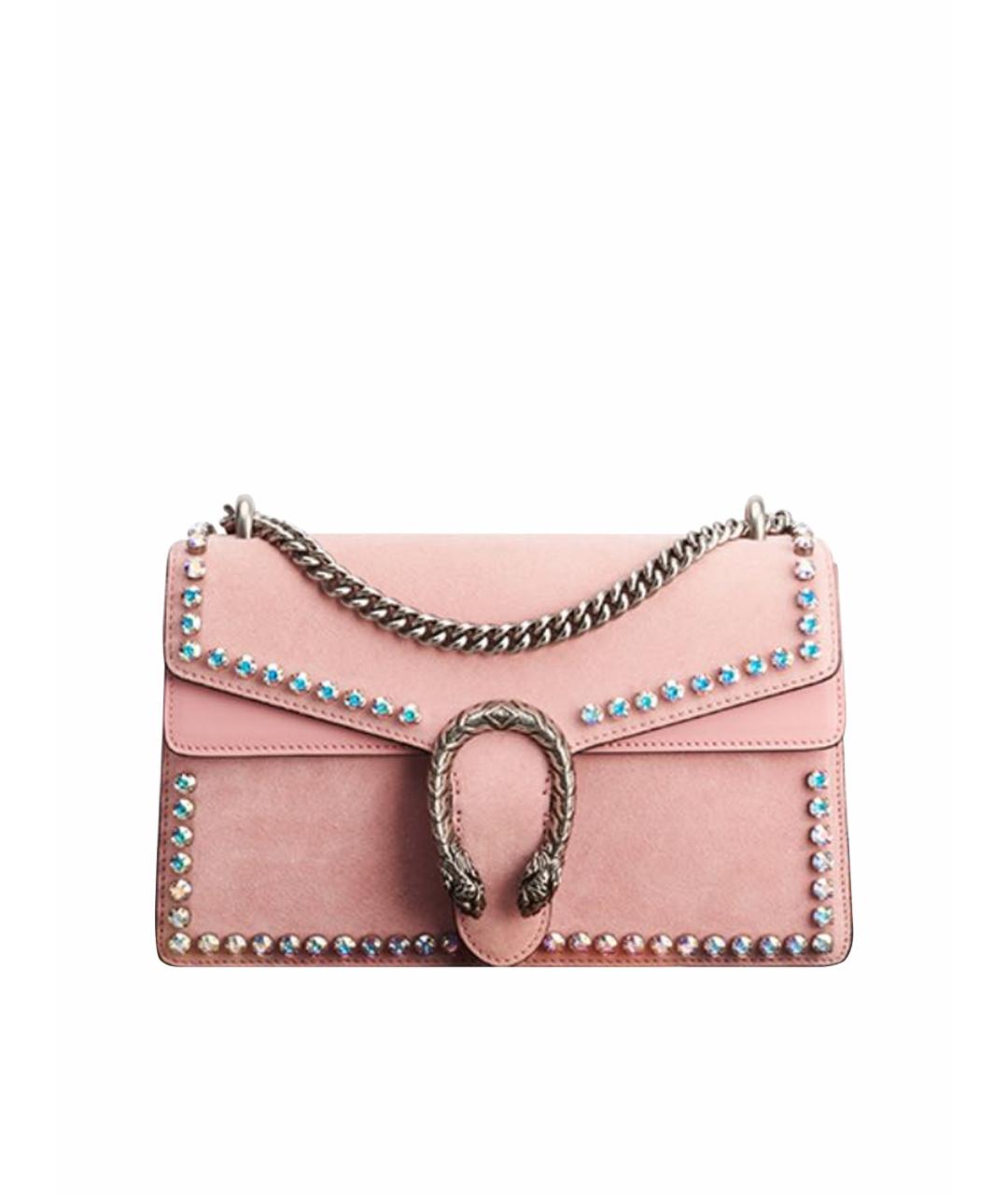 GUCCI Розовая замшевая сумка через плечо, фото 1