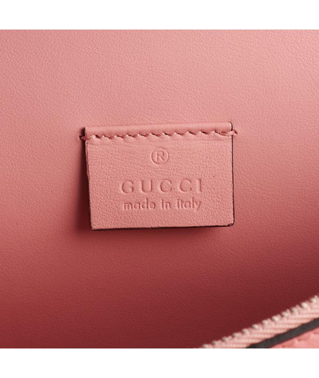 GUCCI Розовая замшевая сумка через плечо, фото 5