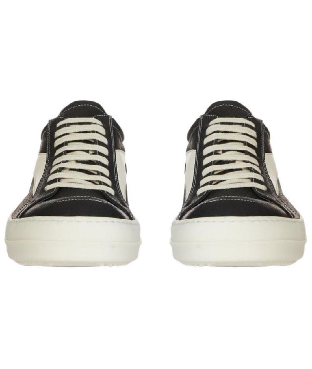 RICK OWENS Черные кожаные кеды, фото 4