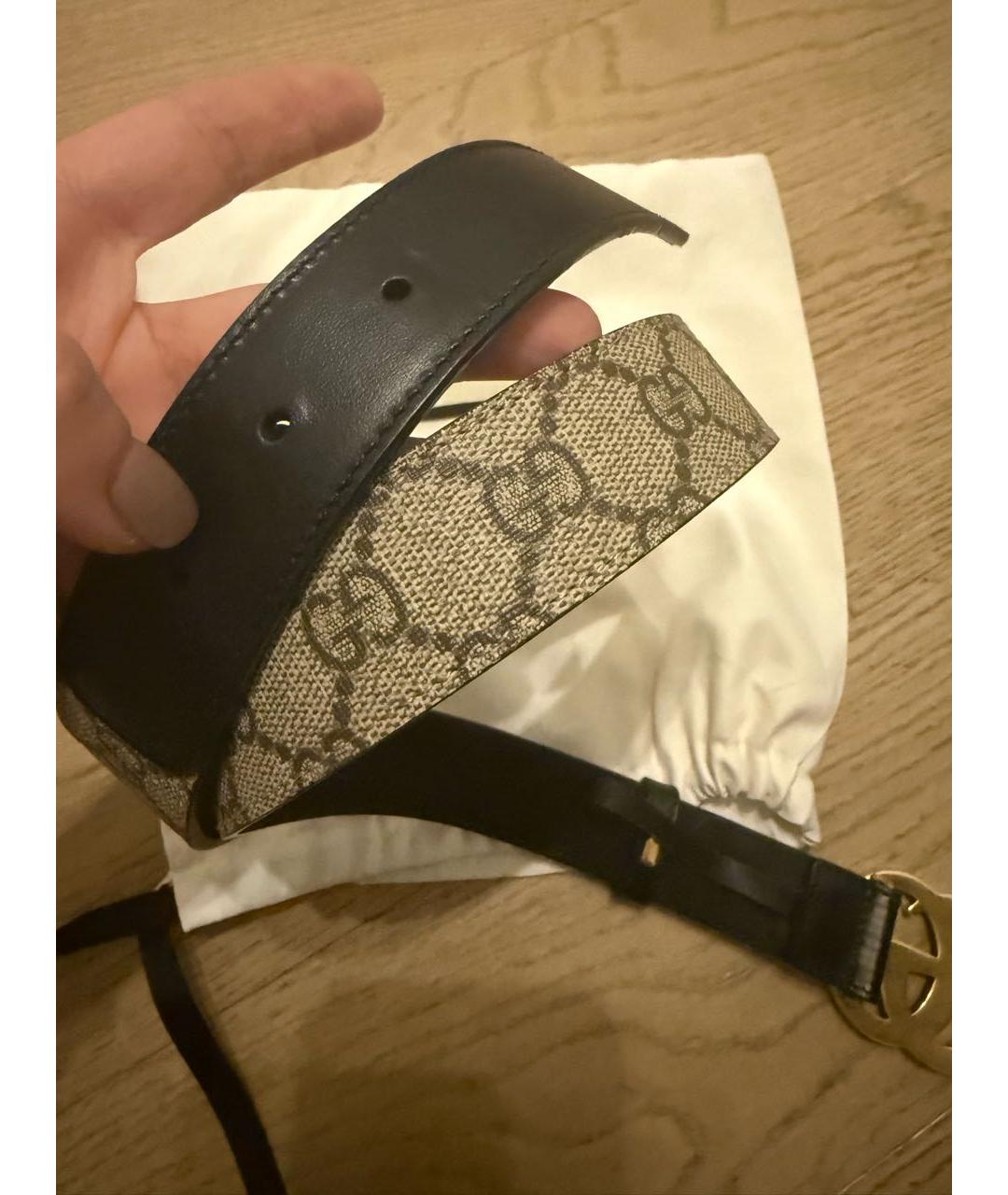 GUCCI Бежевый кожаный ремень, фото 2