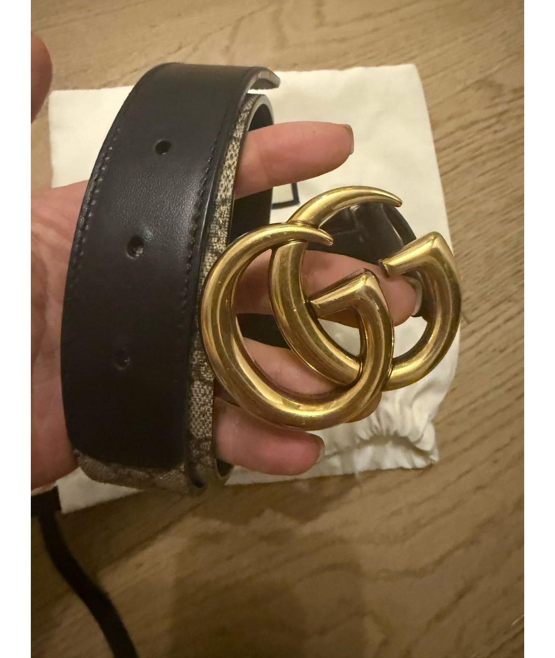 GUCCI Бежевый кожаный ремень, фото 7