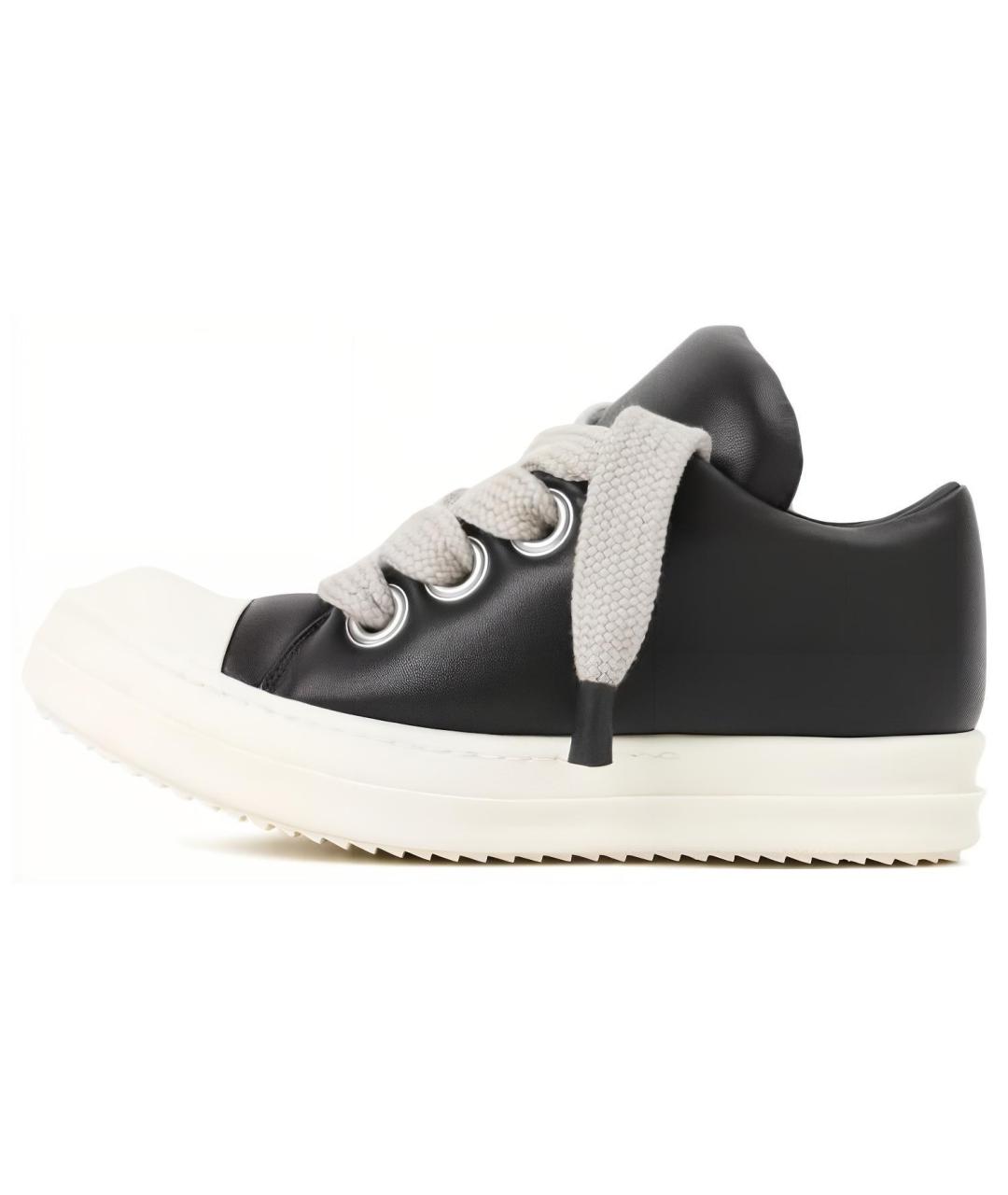 RICK OWENS Черные кожаные кеды, фото 6