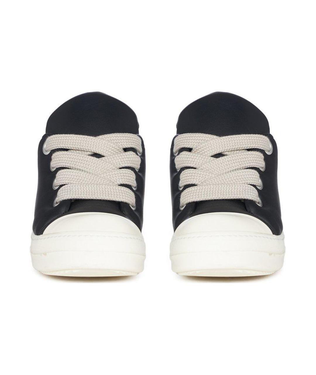 RICK OWENS Черные кожаные кеды, фото 4