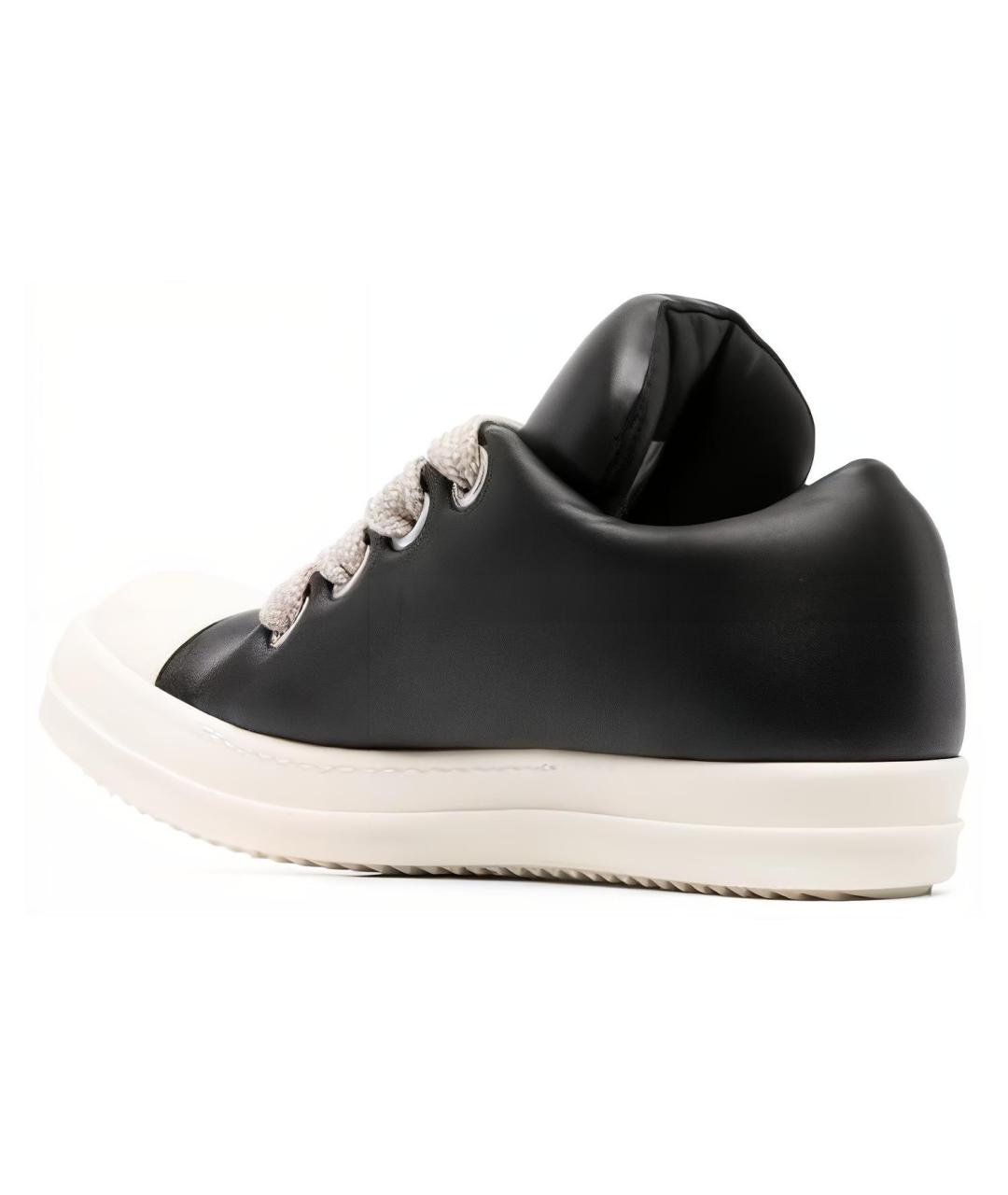 RICK OWENS Черные кожаные кеды, фото 3