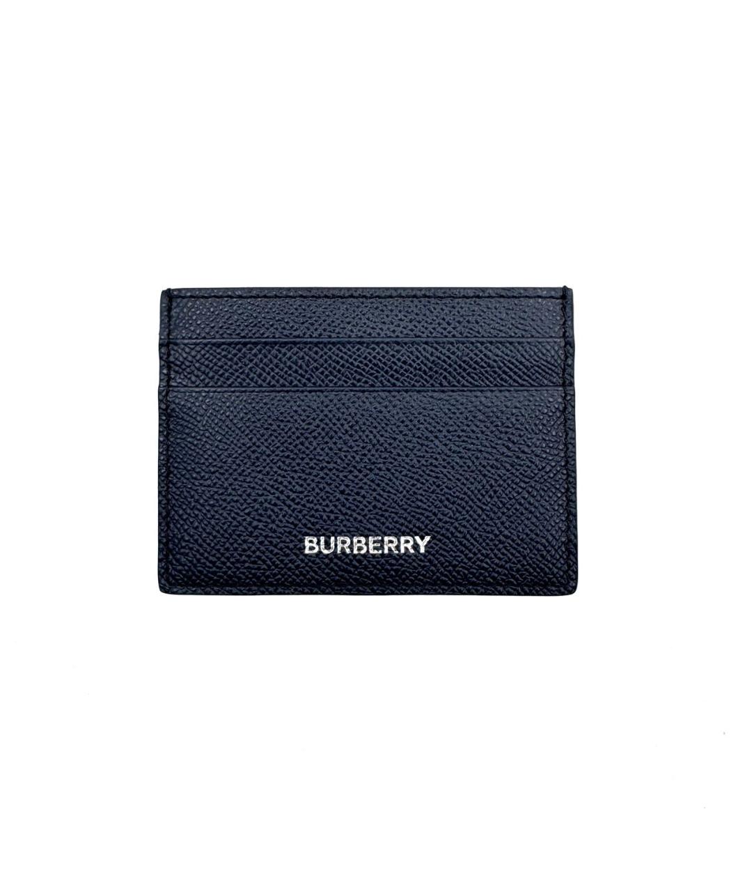 BURBERRY Синий кожаный кардхолдер, фото 1
