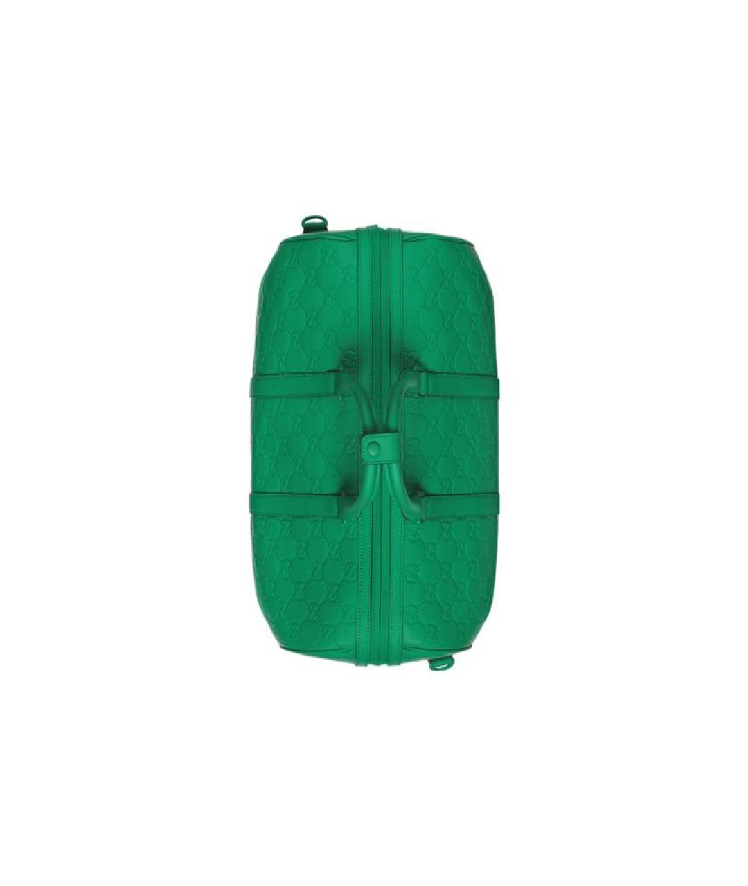 GUCCI Зеленая кожаная дорожная/спортивная сумка, фото 3