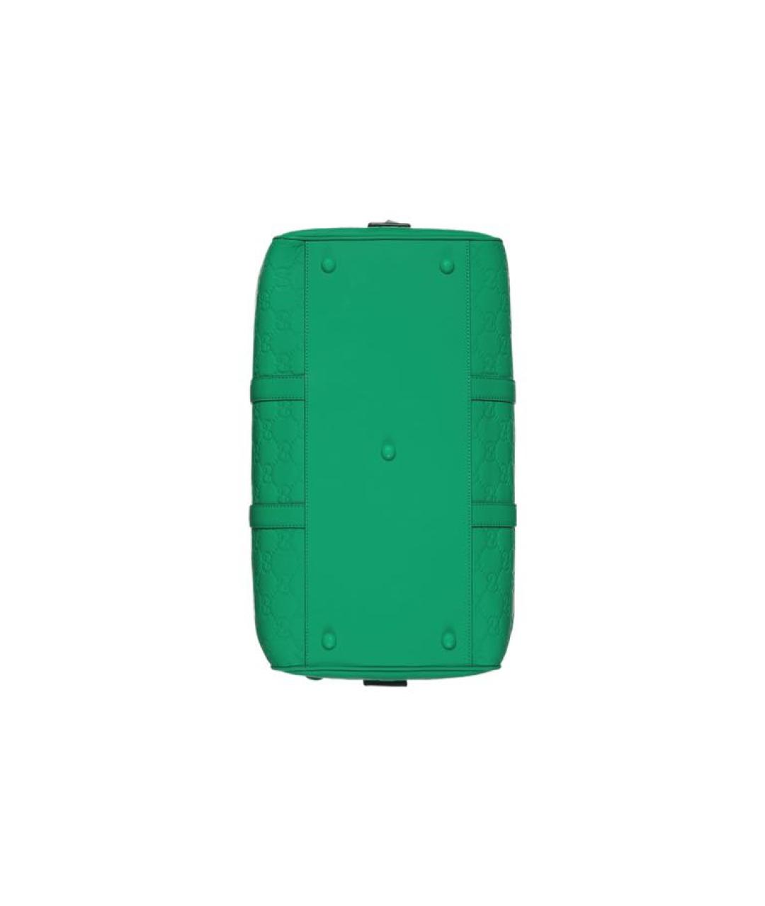 GUCCI Зеленая кожаная дорожная/спортивная сумка, фото 8