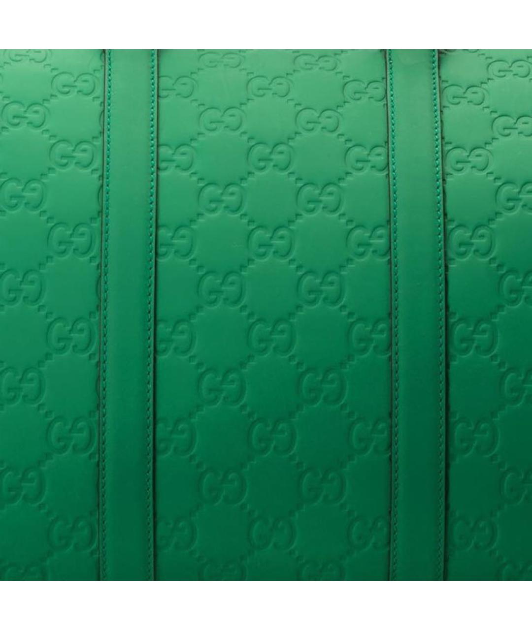 GUCCI Зеленая кожаная дорожная/спортивная сумка, фото 7