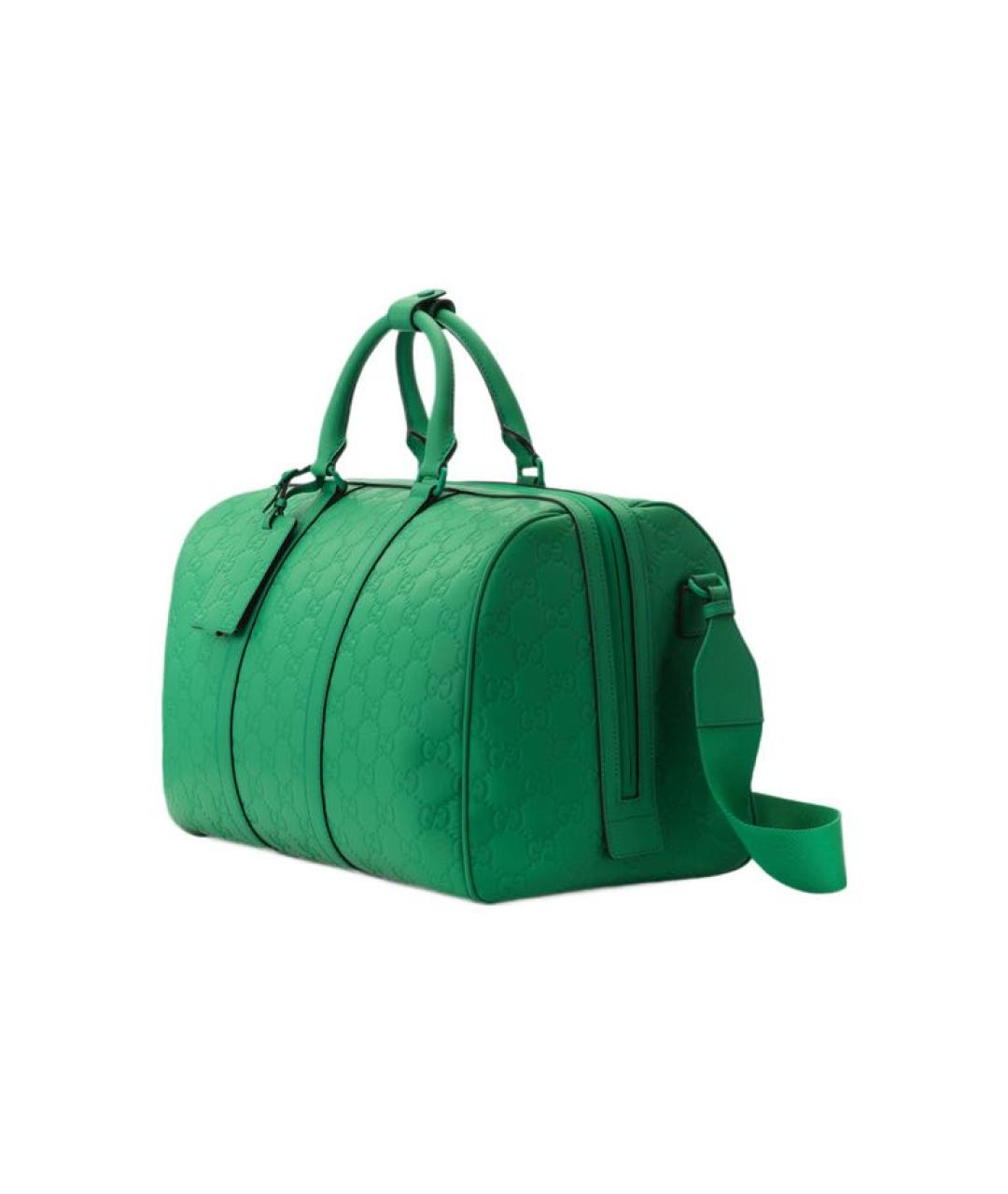 GUCCI Зеленая кожаная дорожная/спортивная сумка, фото 6