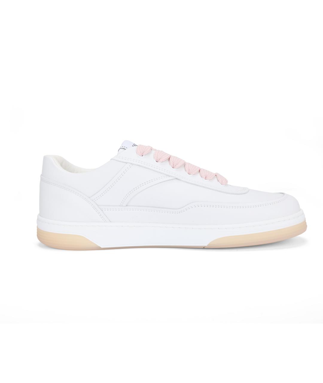 CHANEL Белые кожаные кроссовки, фото 1