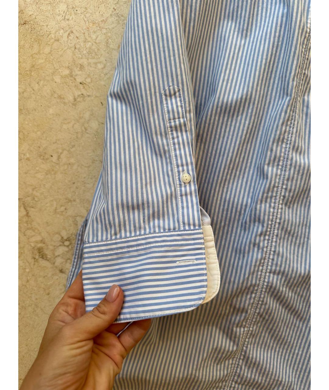 RAG & BONE Голубое хлопковое повседневное платье, фото 8