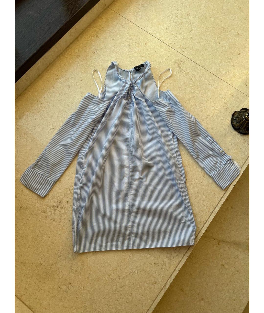 RAG & BONE Голубое хлопковое повседневное платье, фото 3