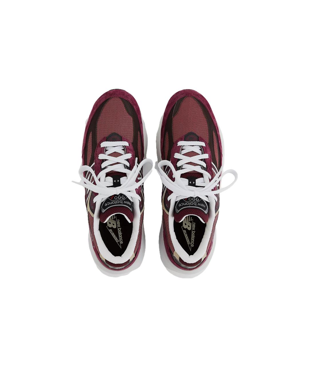 NEW BALANCE Бордовые замшевые кроссовки, фото 4