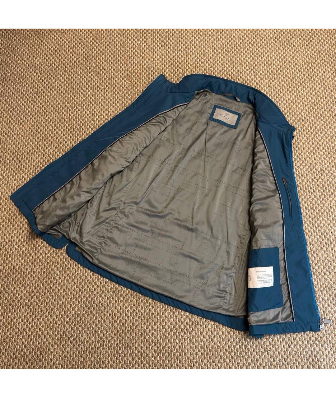 CANALI Синий полиэстеровый жилет, фото 3