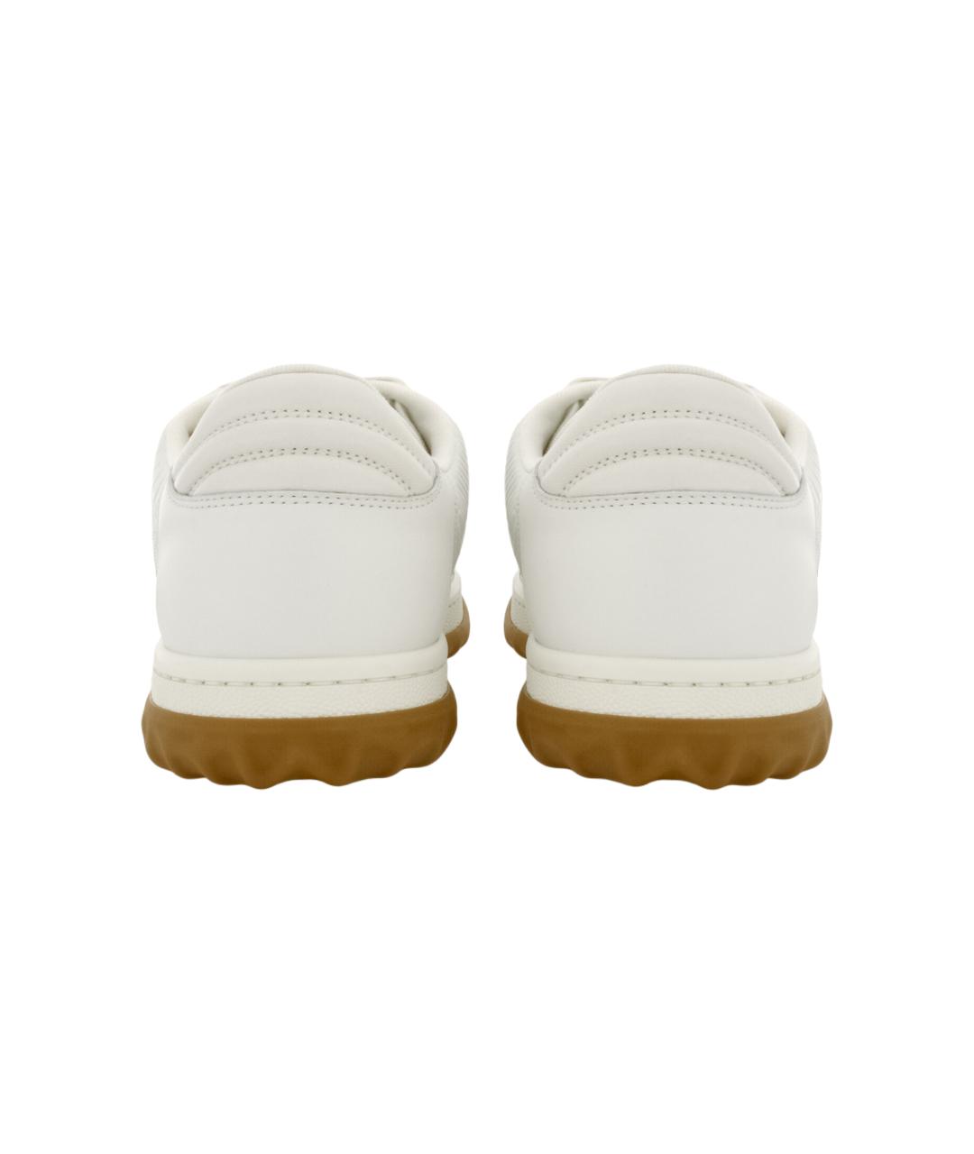 GUCCI Белые кожаные низкие кроссовки / кеды, фото 5