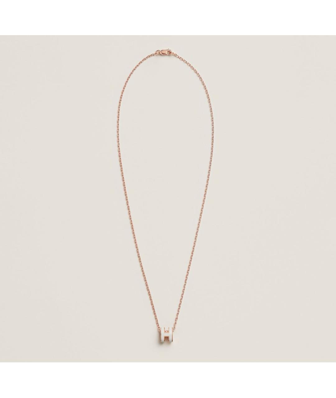 HERMES Белая металлическая подвеска, фото 2