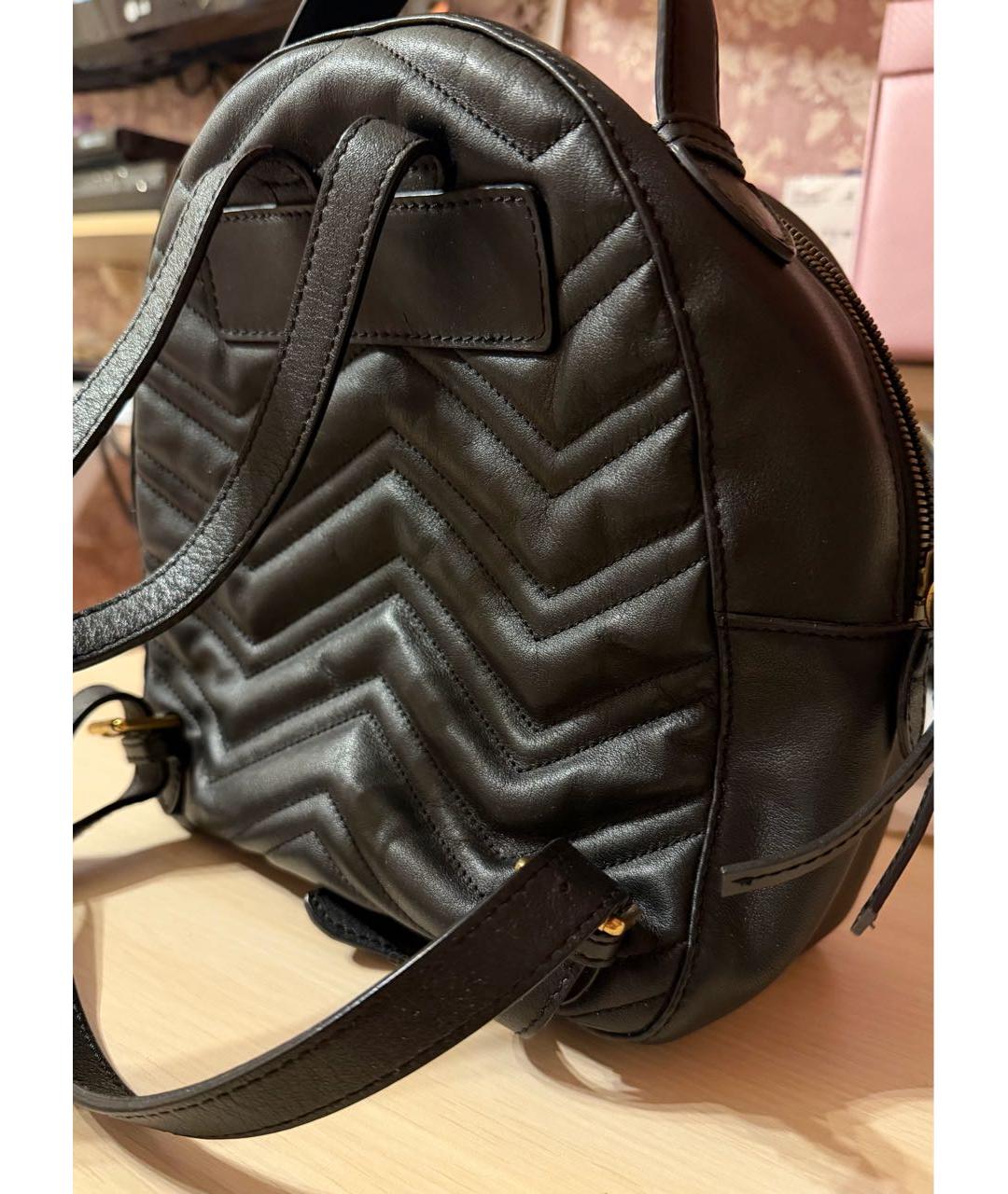 GUCCI Черный кожаный рюкзак, фото 3