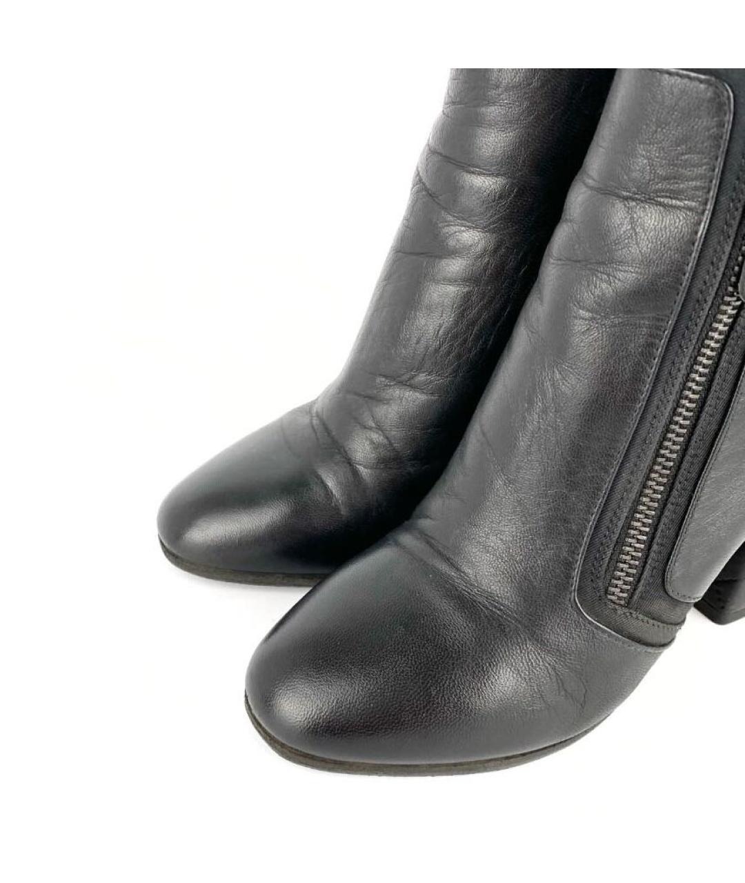 CHANEL Черные кожаные ботильоны, фото 4