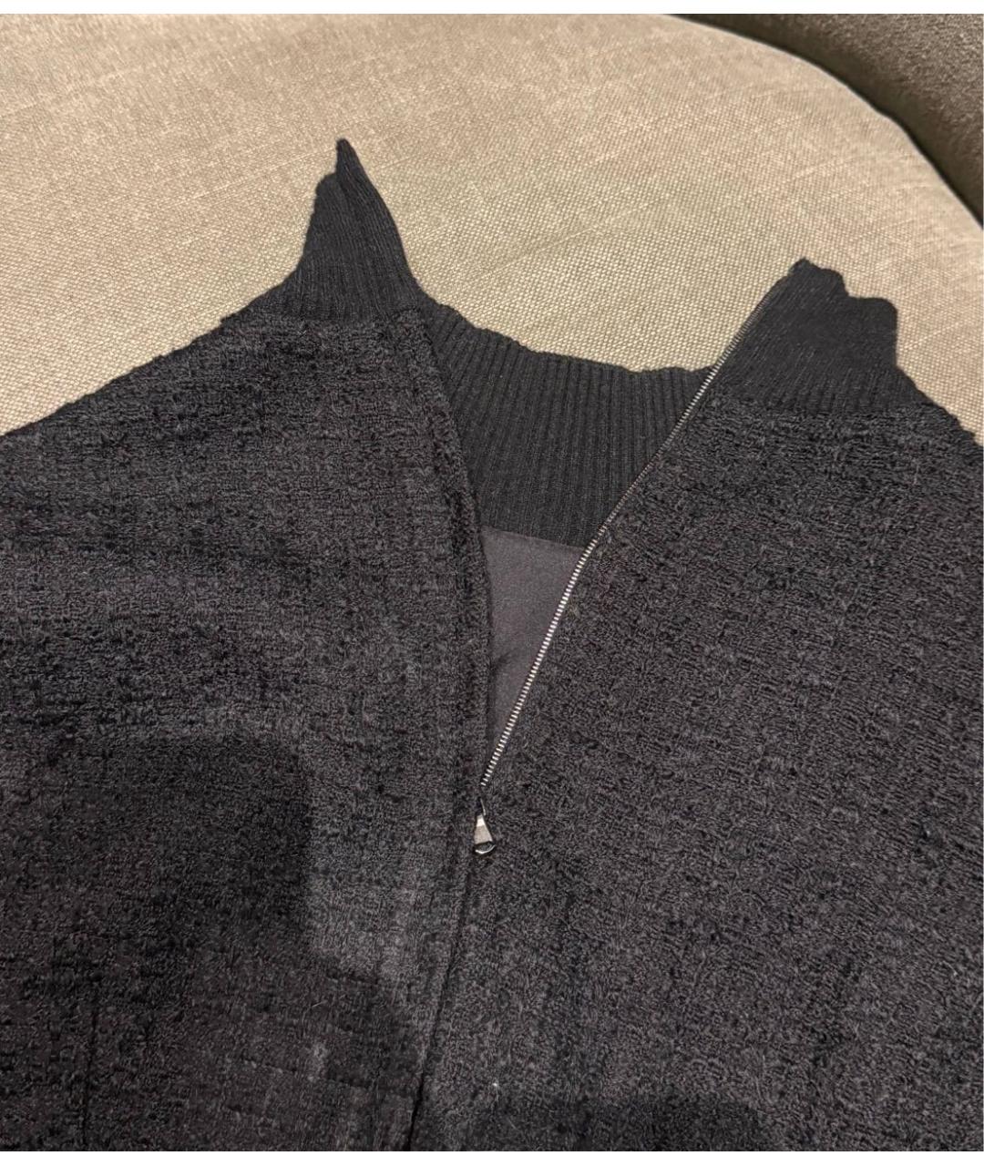 DOLCE&GABBANA Черное шерстяное повседневное платье, фото 4