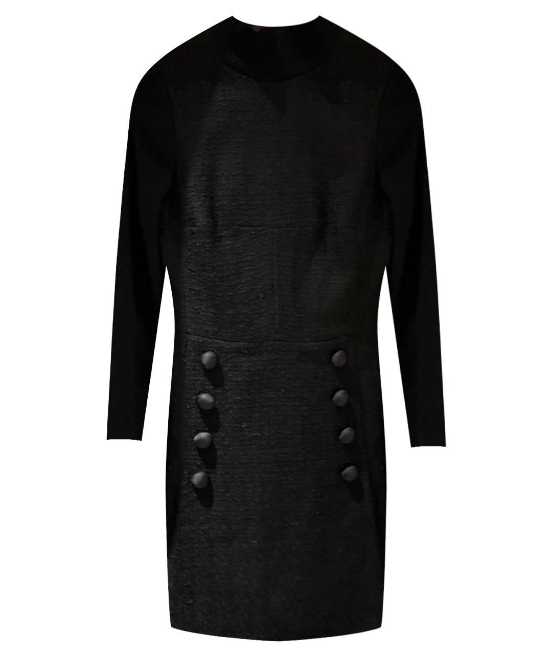 DOLCE&GABBANA Черное шерстяное повседневное платье, фото 1