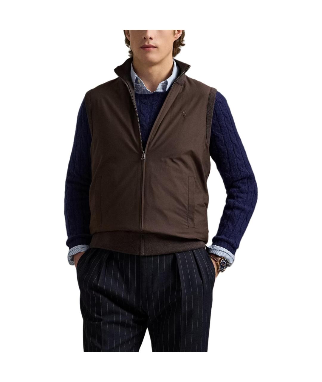 POLO RALPH LAUREN Коричневый жилет, фото 3