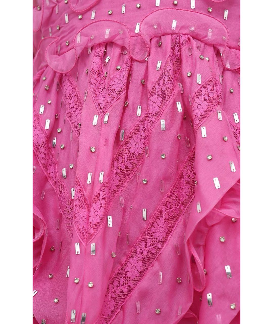 VALENTINO Фуксия шелковое вечернее платье, фото 4