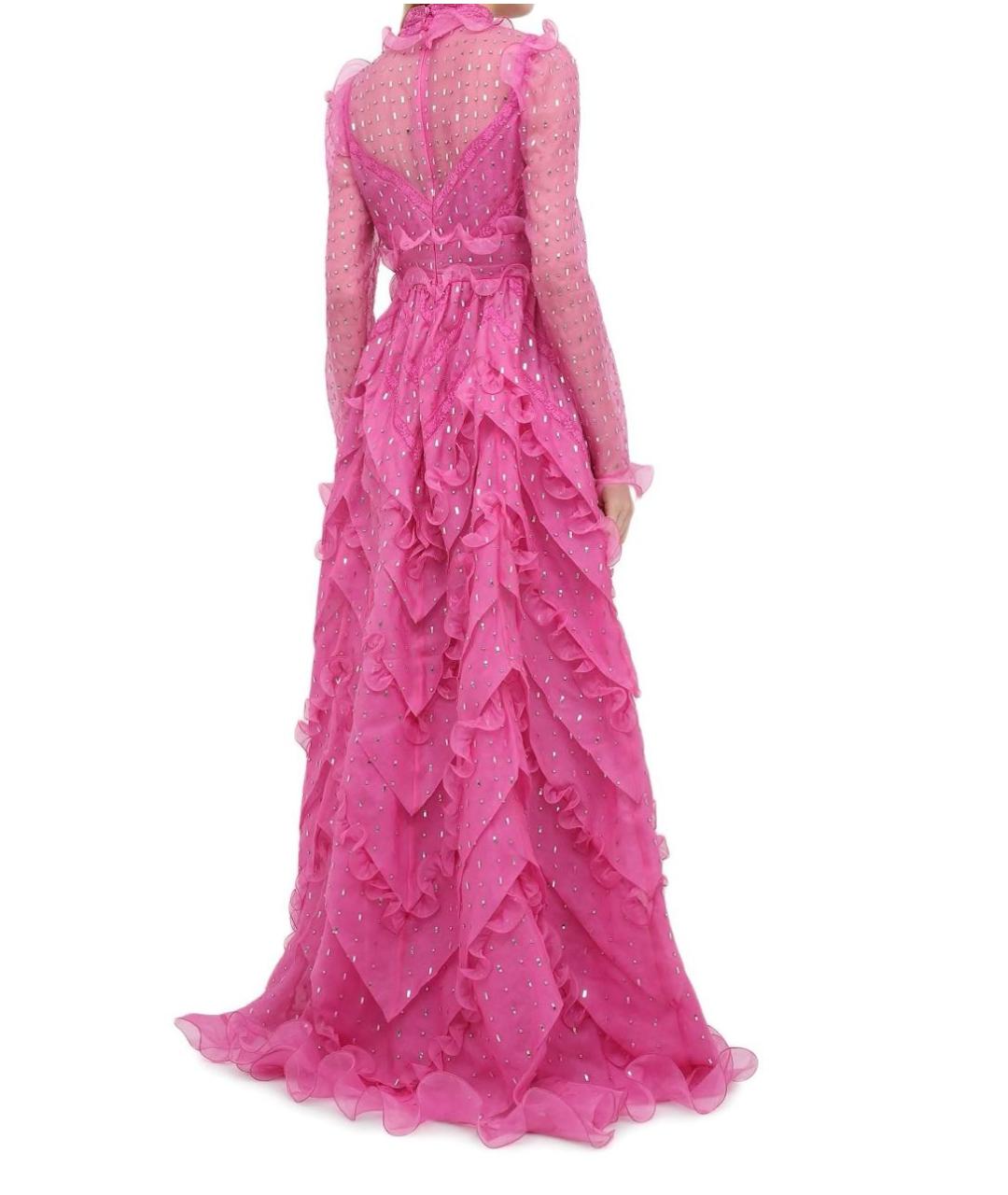 VALENTINO Фуксия шелковое вечернее платье, фото 3