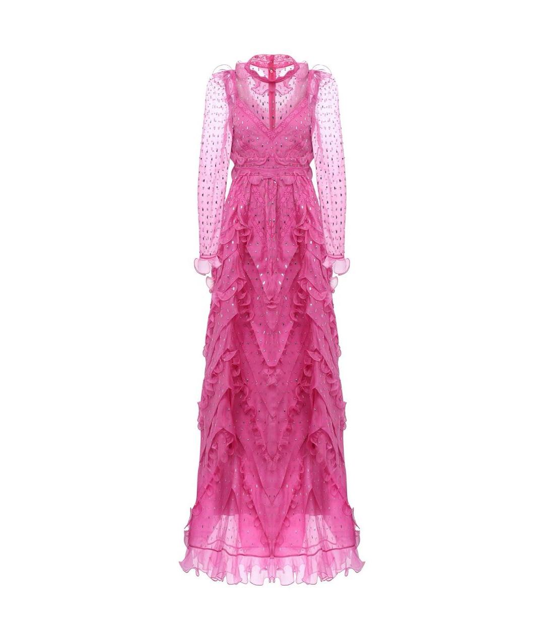 VALENTINO Фуксия шелковое вечернее платье, фото 5