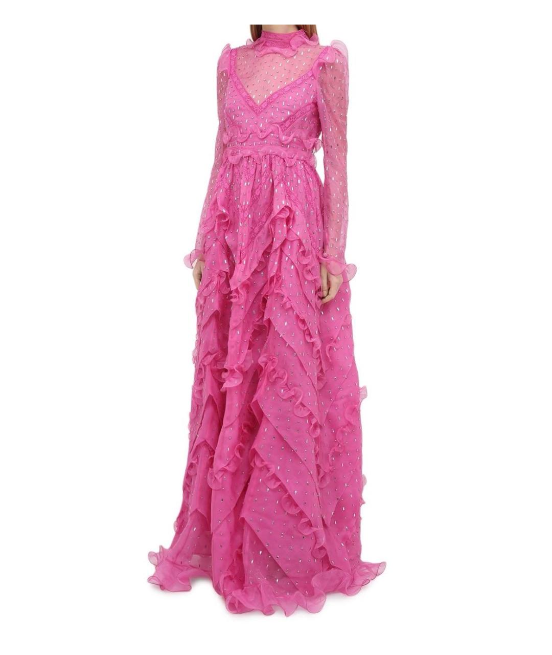 VALENTINO Фуксия шелковое вечернее платье, фото 2