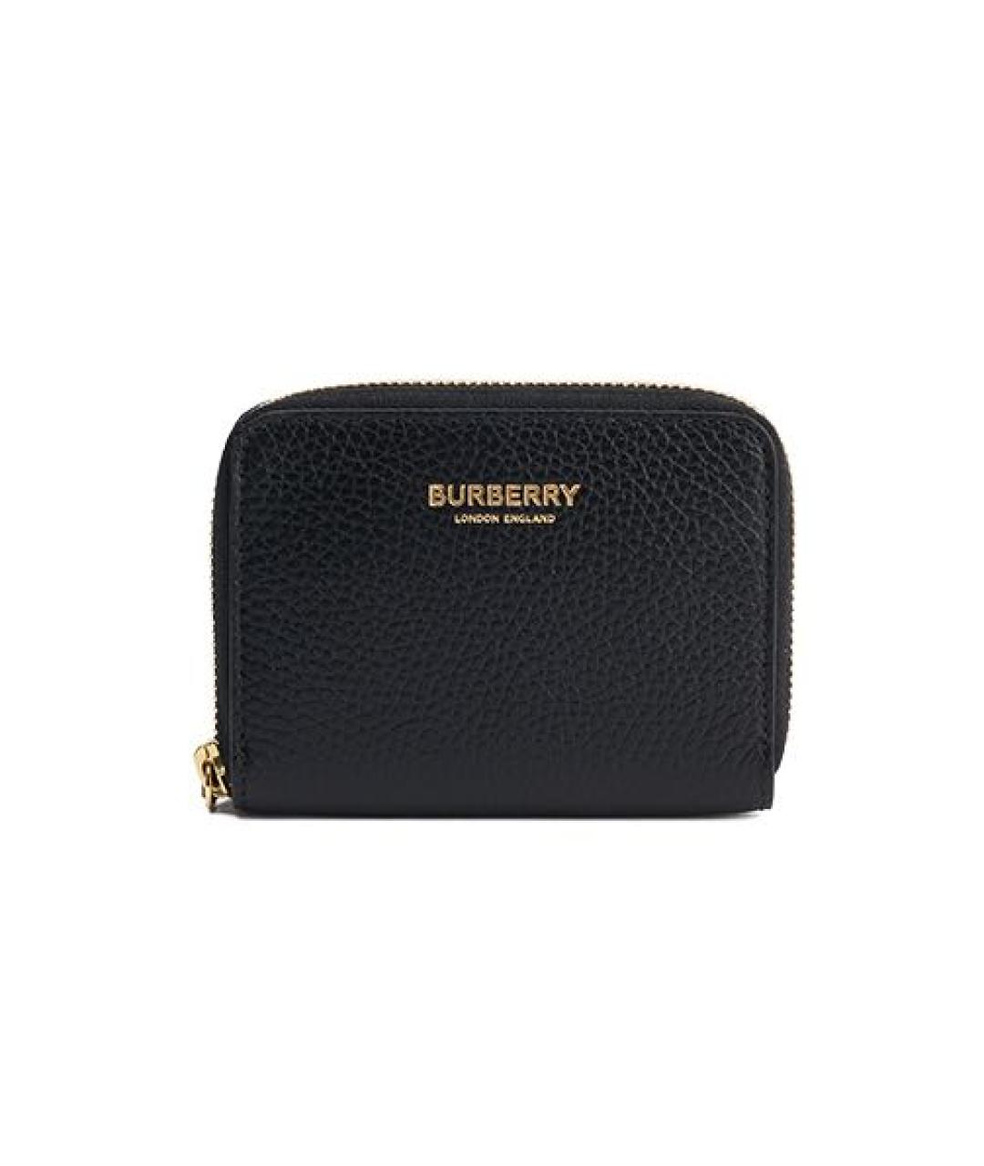 BURBERRY Черный кожаный кошелек, фото 2