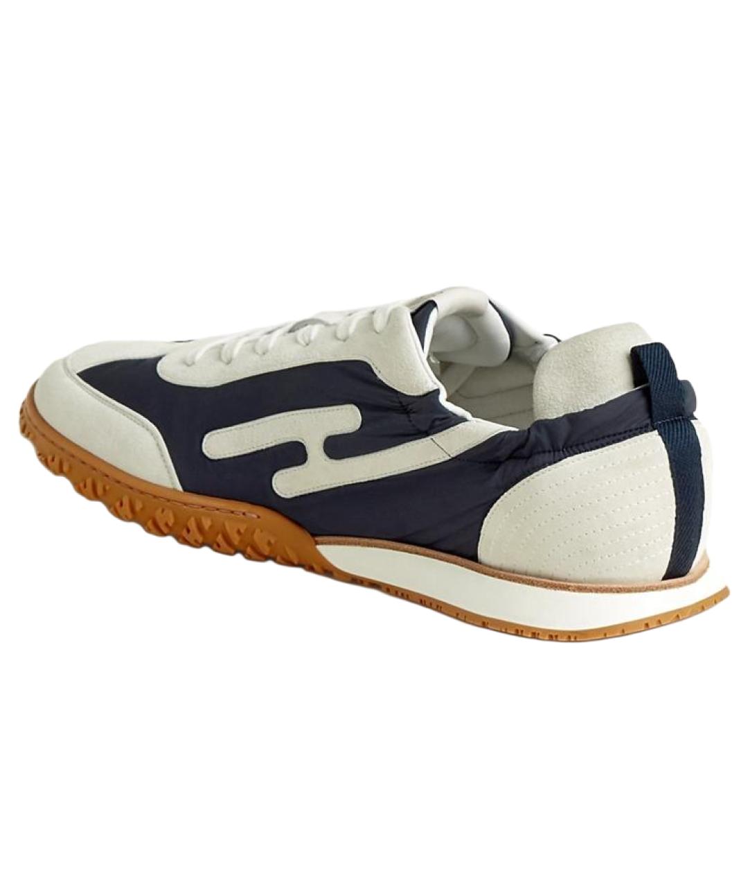 HERMES Синие низкие кроссовки / кеды, фото 4