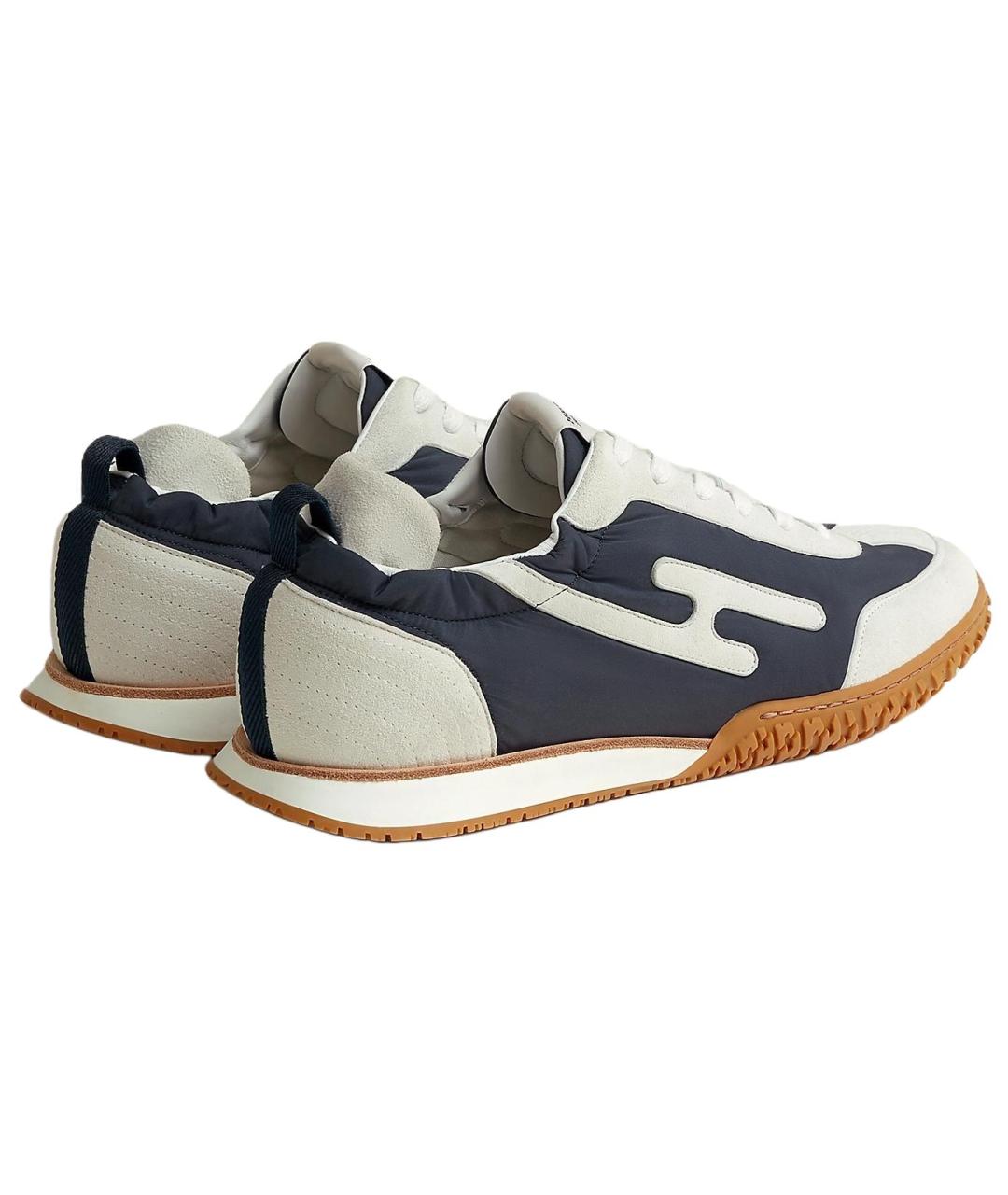 HERMES Синие низкие кроссовки / кеды, фото 5