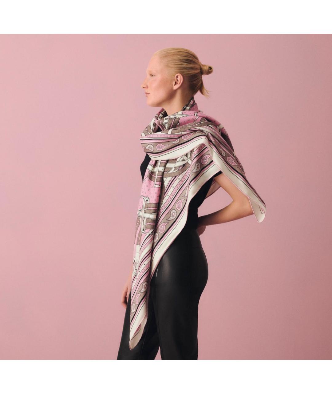 HERMES Мульти кашемировый платок, фото 3