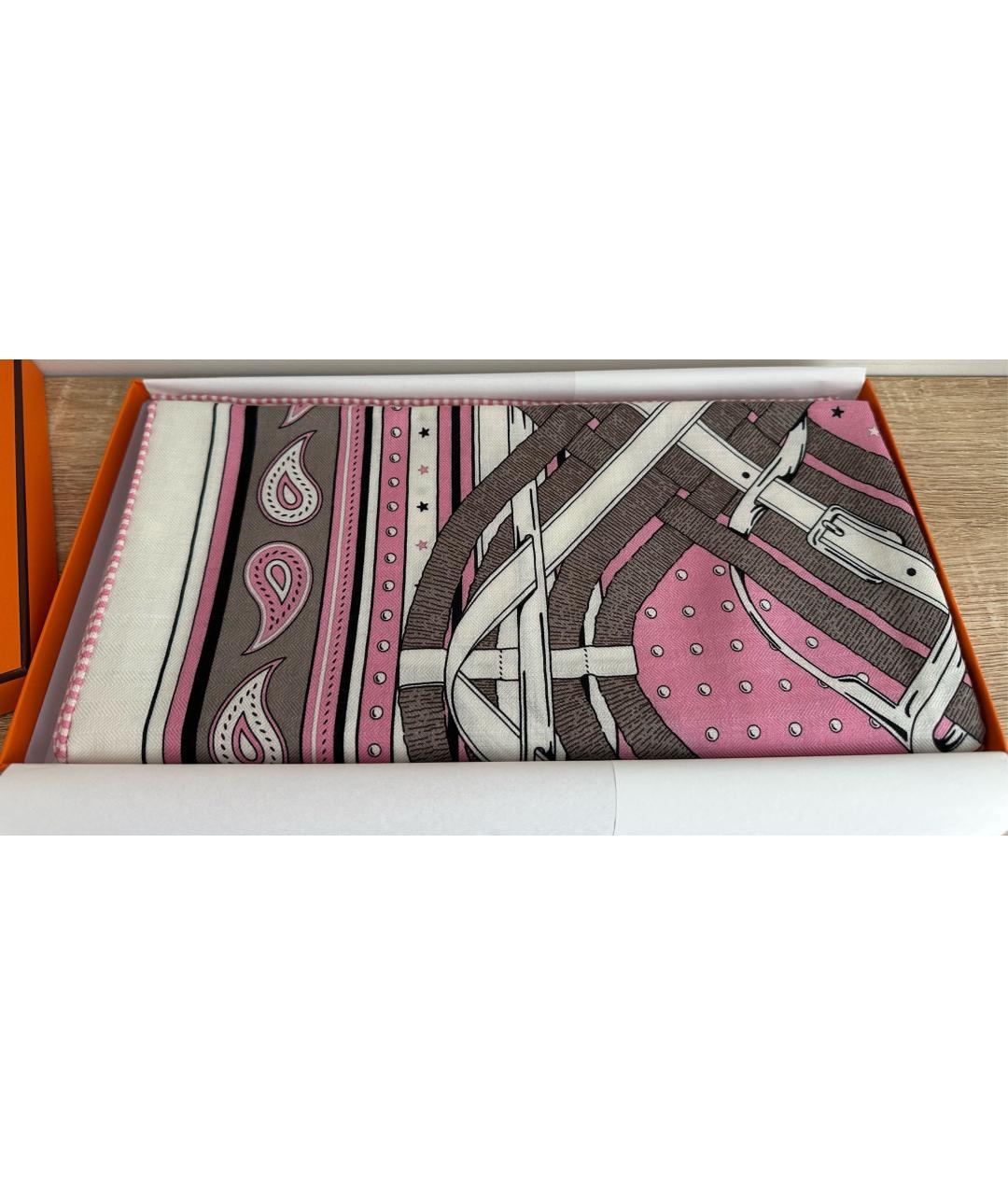 HERMES Мульти кашемировый платок, фото 4