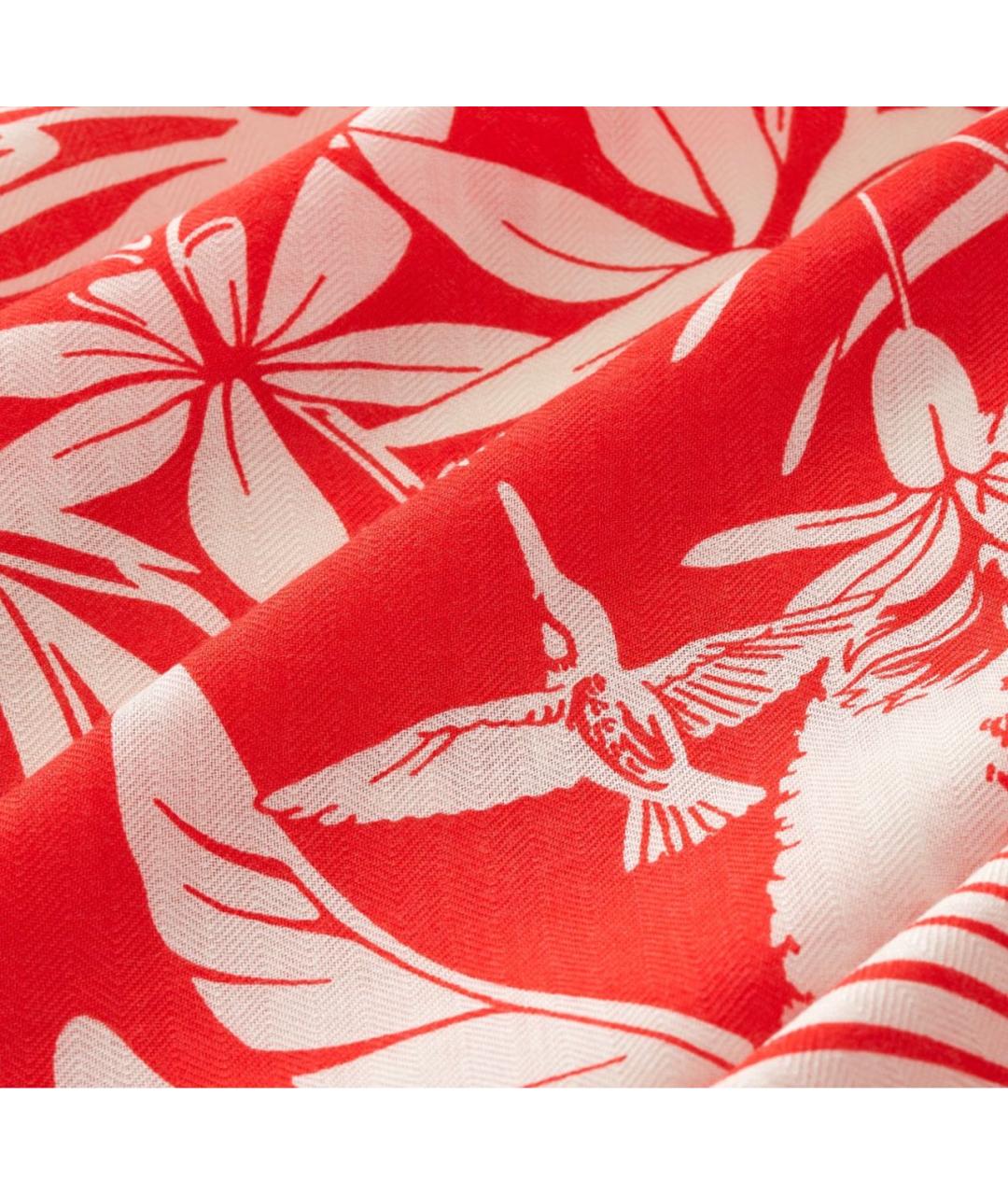 HERMES Красный кашемировый платок, фото 2