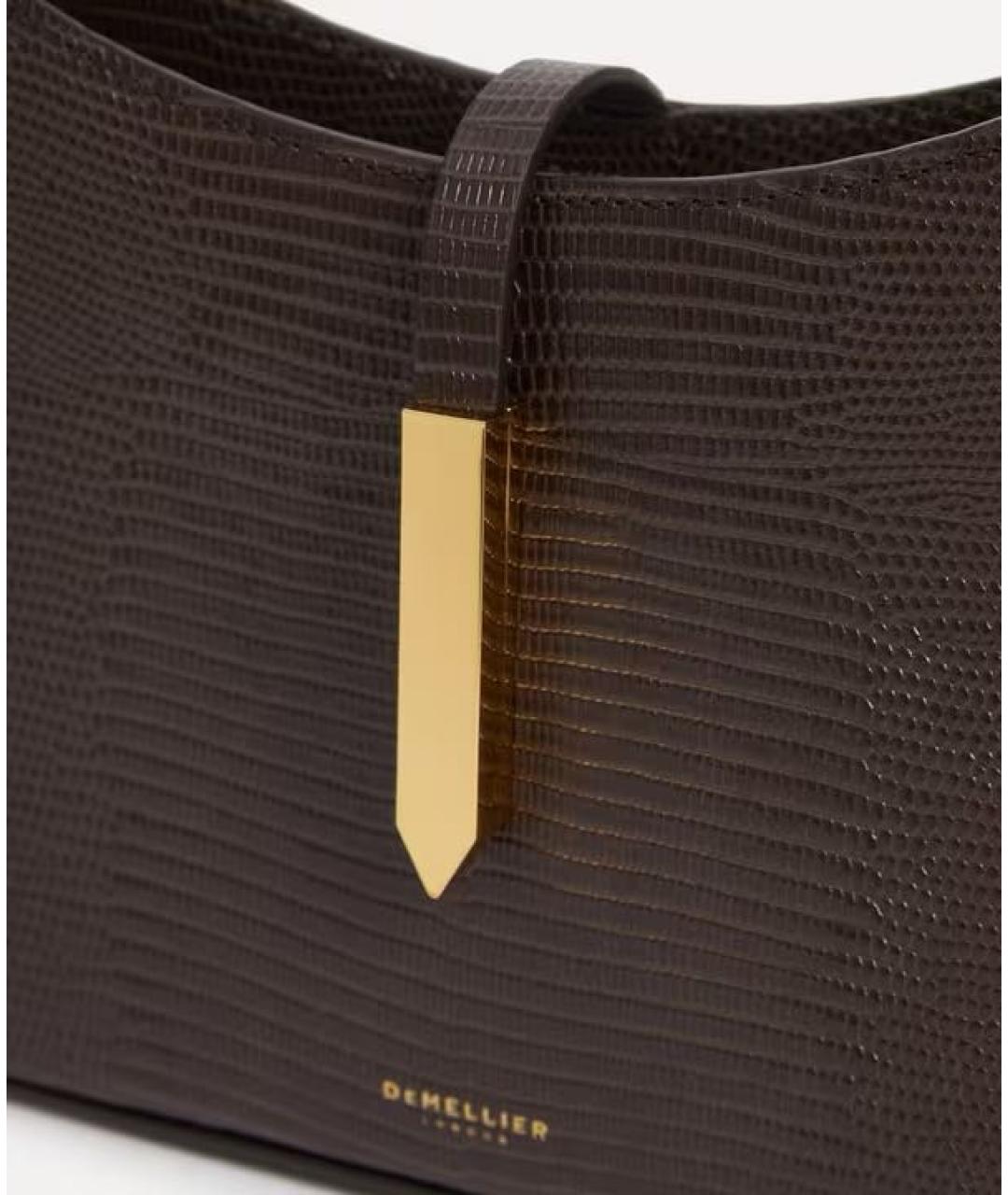DEMELLIER Коричневая кожаная сумка с короткими ручками, фото 4